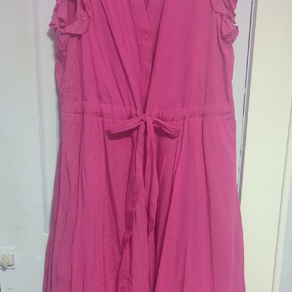 Pink Ruffled Spring Dress - Picture 3 of 4